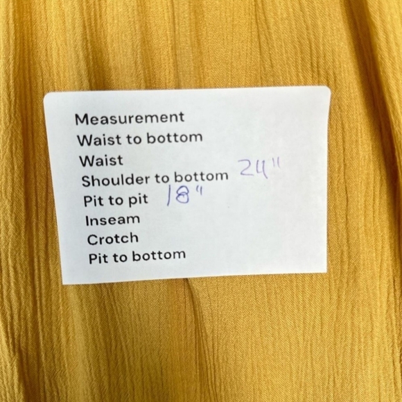 American Eagle lace up yellow mustard ruffles lightweight cotton blend top small - Picture 9 of 10